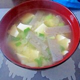 和朝食！こんにゃくと豆腐のお味噌汁★